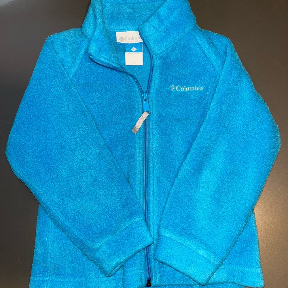 Columbia Fleece Zip Up Blue Size 4/5